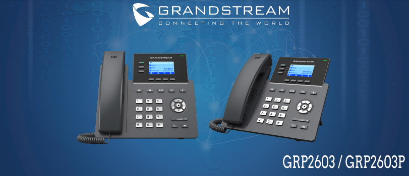 Teléfonos IP GRP2603 y GRP2603P (PoE) con 6 cuentas SIP y GDMS para  pequeñas y medianas empresas